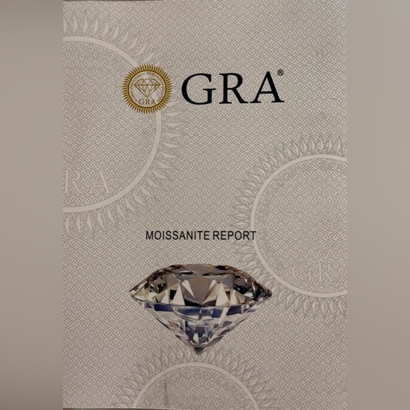 MOISSANITE 4c.t.w Stud Earrings Pure Sophistication GRA CERTIFIED Carat - Picture 4 of 4